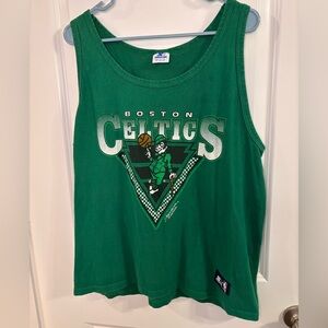 Vintage 90s Starter Made In USA Boston Celtics Tank Top Jersey Tee T Shirt XL